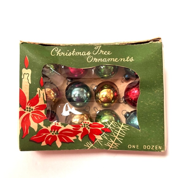 Vintage Mini Glass Christmas Ornaments Japan - Picture 5 of 5